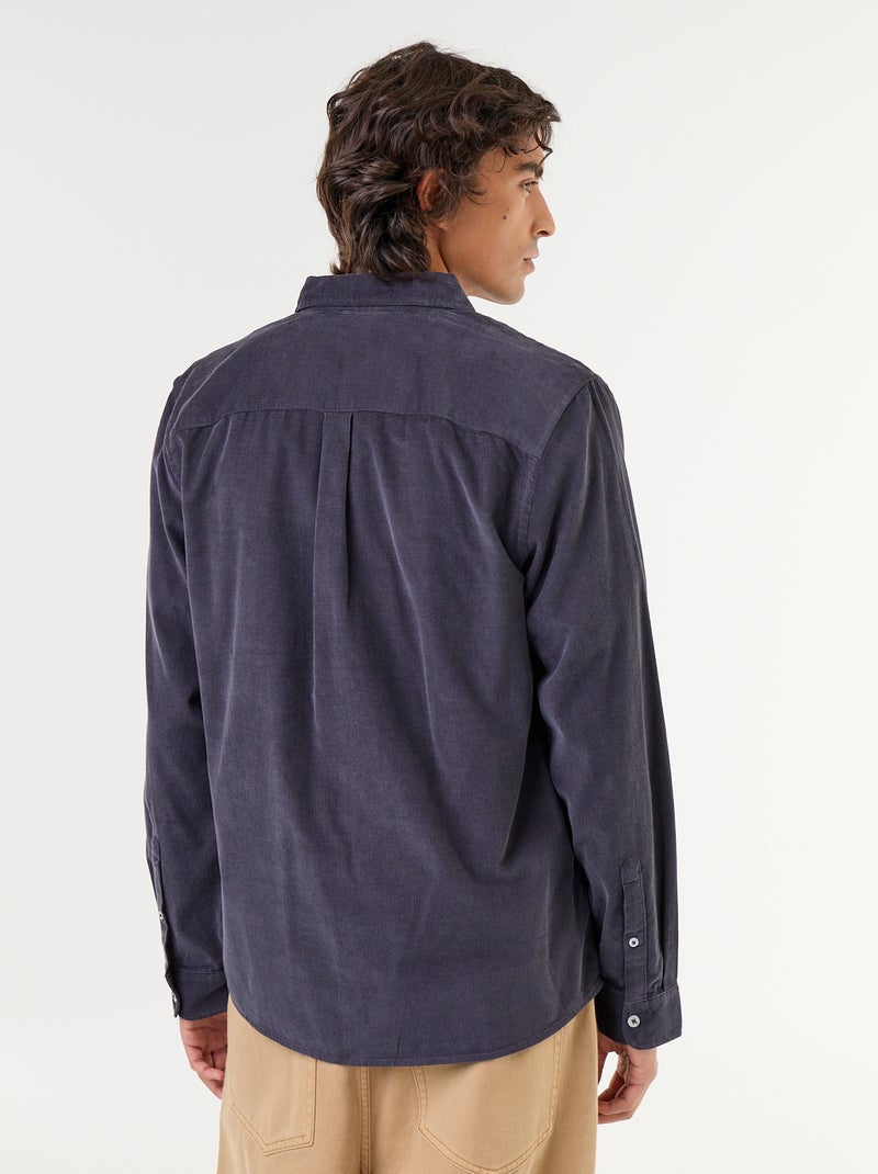 Camicia in velluto a coste Blu - Kiabi