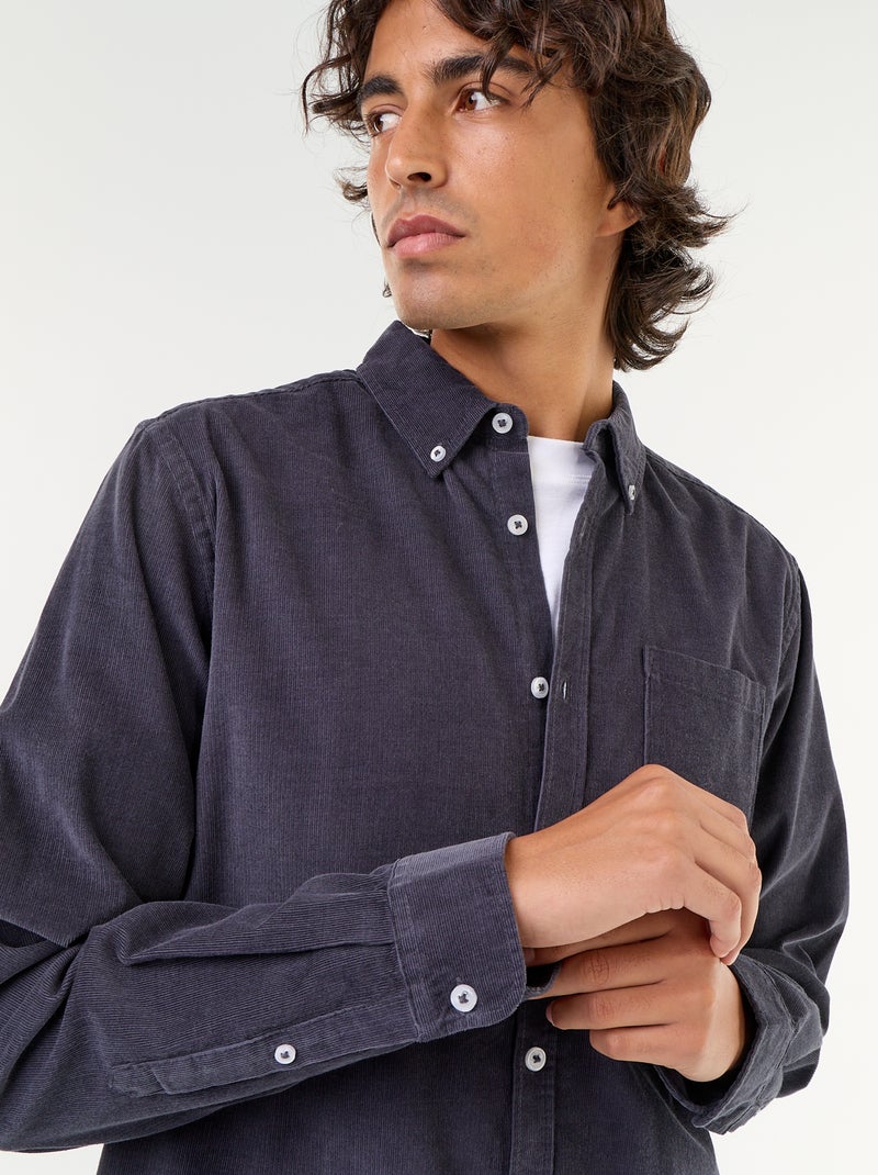 Camicia in velluto a coste Blu - Kiabi