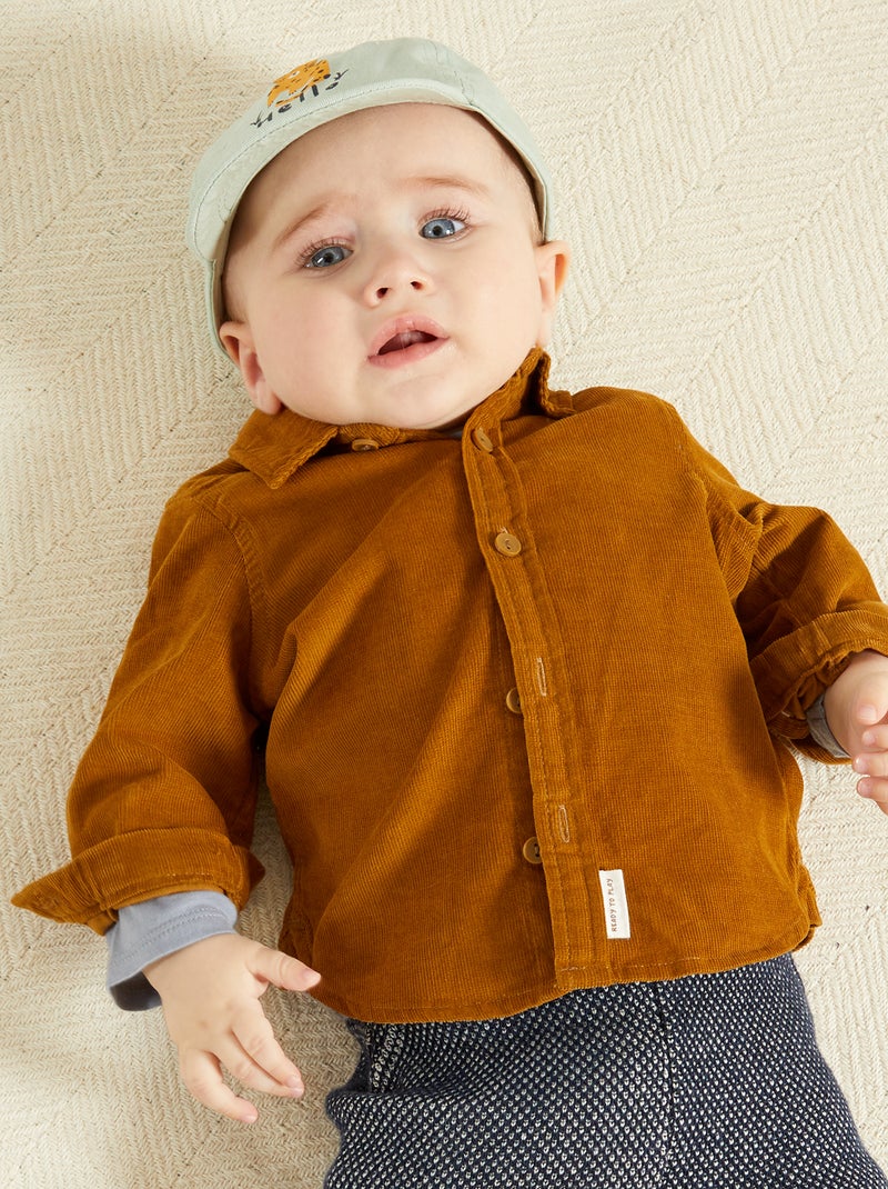 Camicia in velluto a coste KAKI - Kiabi