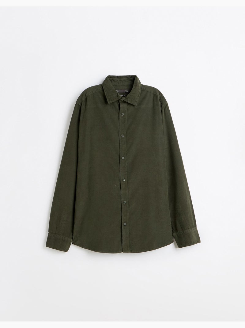 Camicia in velluto a coste, mo fashion Verde - Kiabi