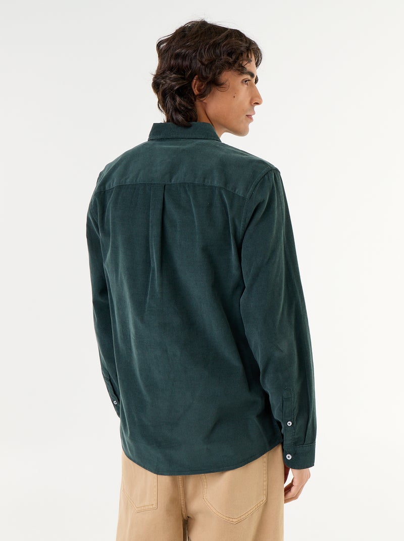 Camicia in velluto a coste Verde - Kiabi
