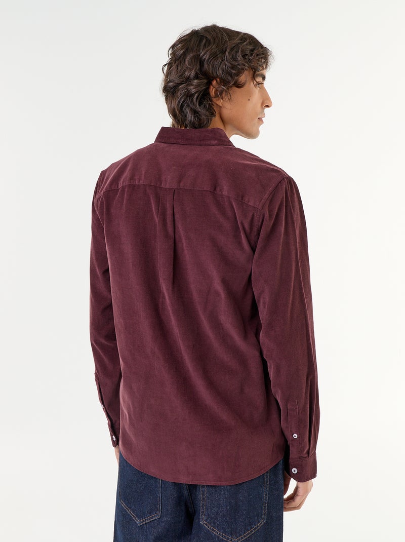 Camicia in velluto a coste Viola - Kiabi