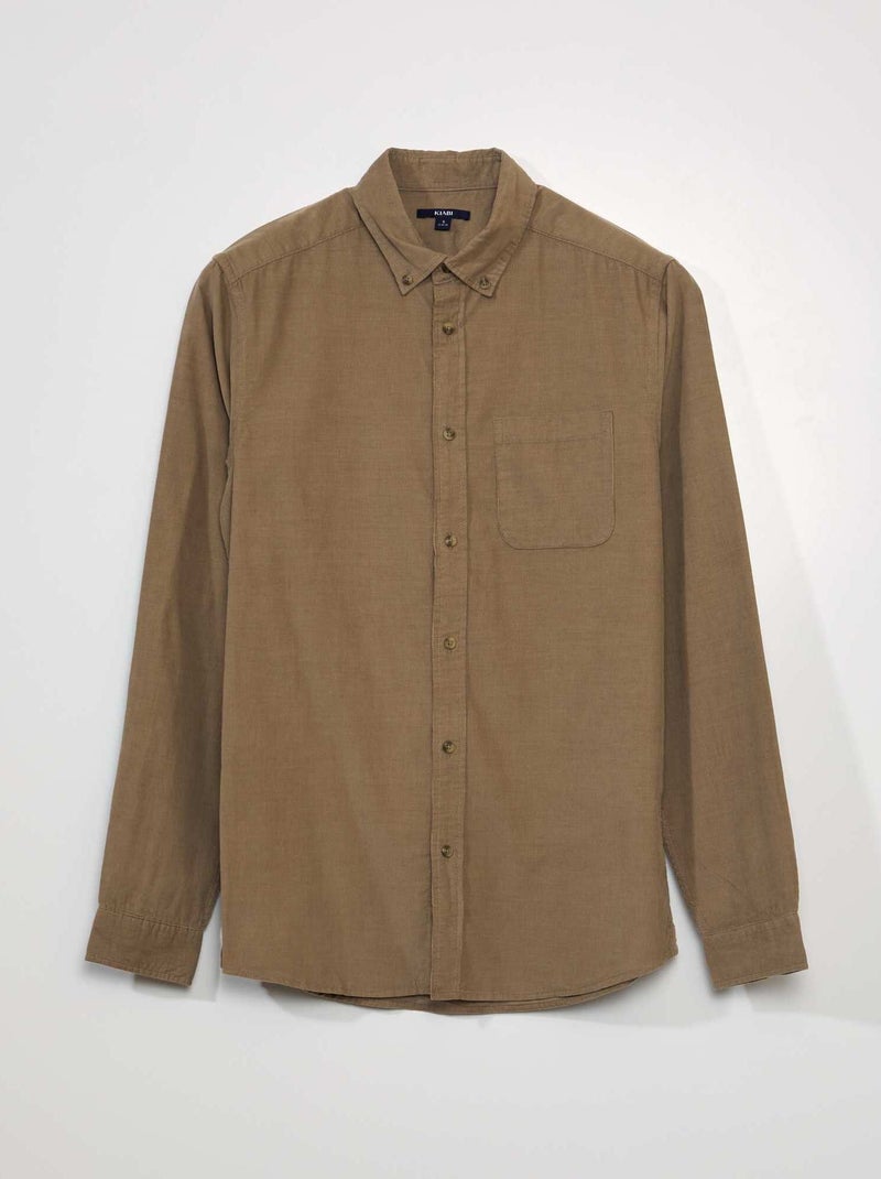 Camicia in velluto BEIGE - Kiabi