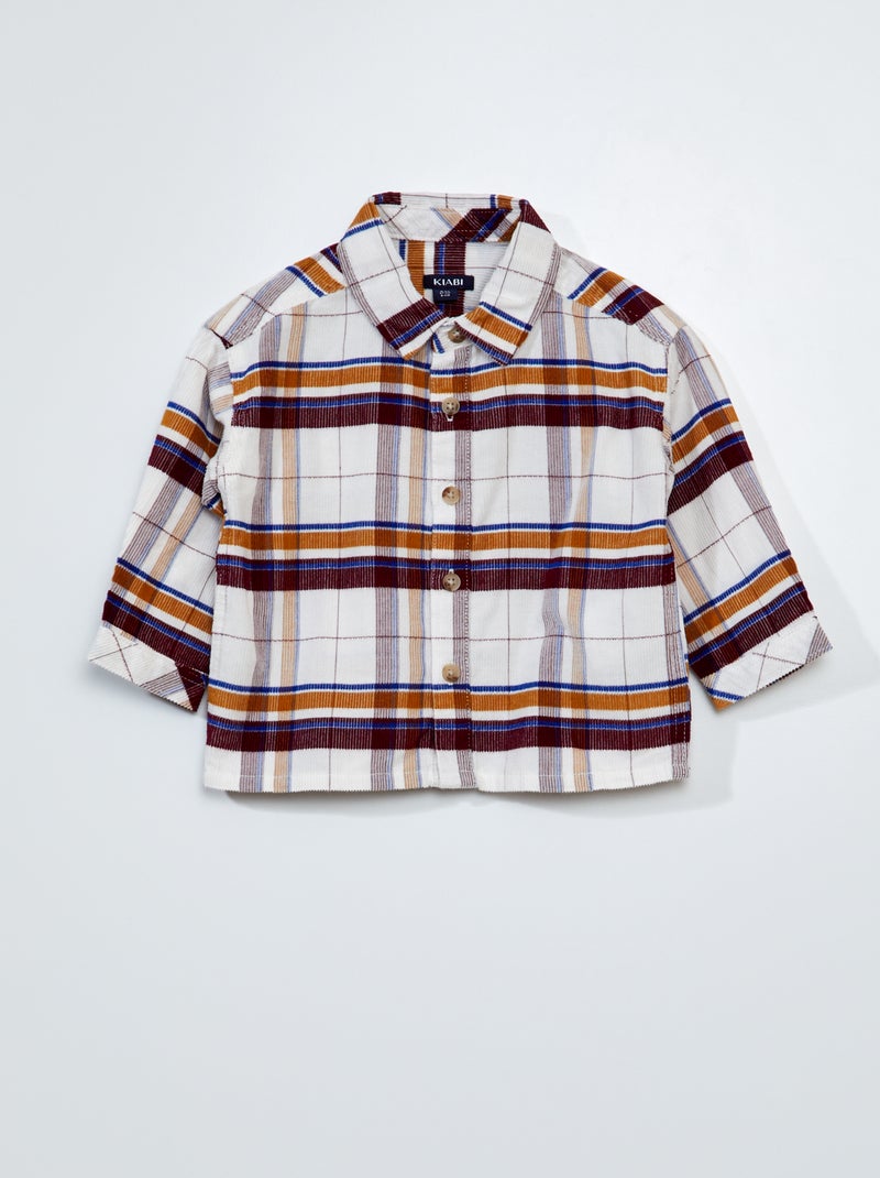 Camicia in velluto BIANCO - Kiabi