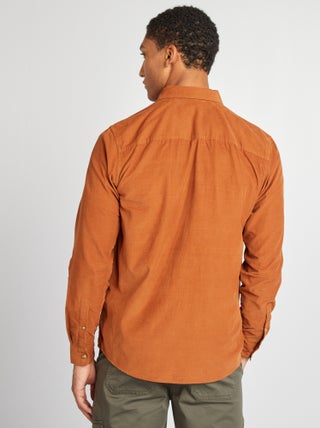 Camicia trapuntata in velluto a coste Surplussandstone brown da Uomo | IT
