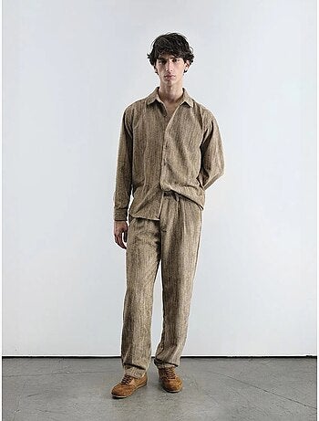Camicia in velluto relaxed fit giesto