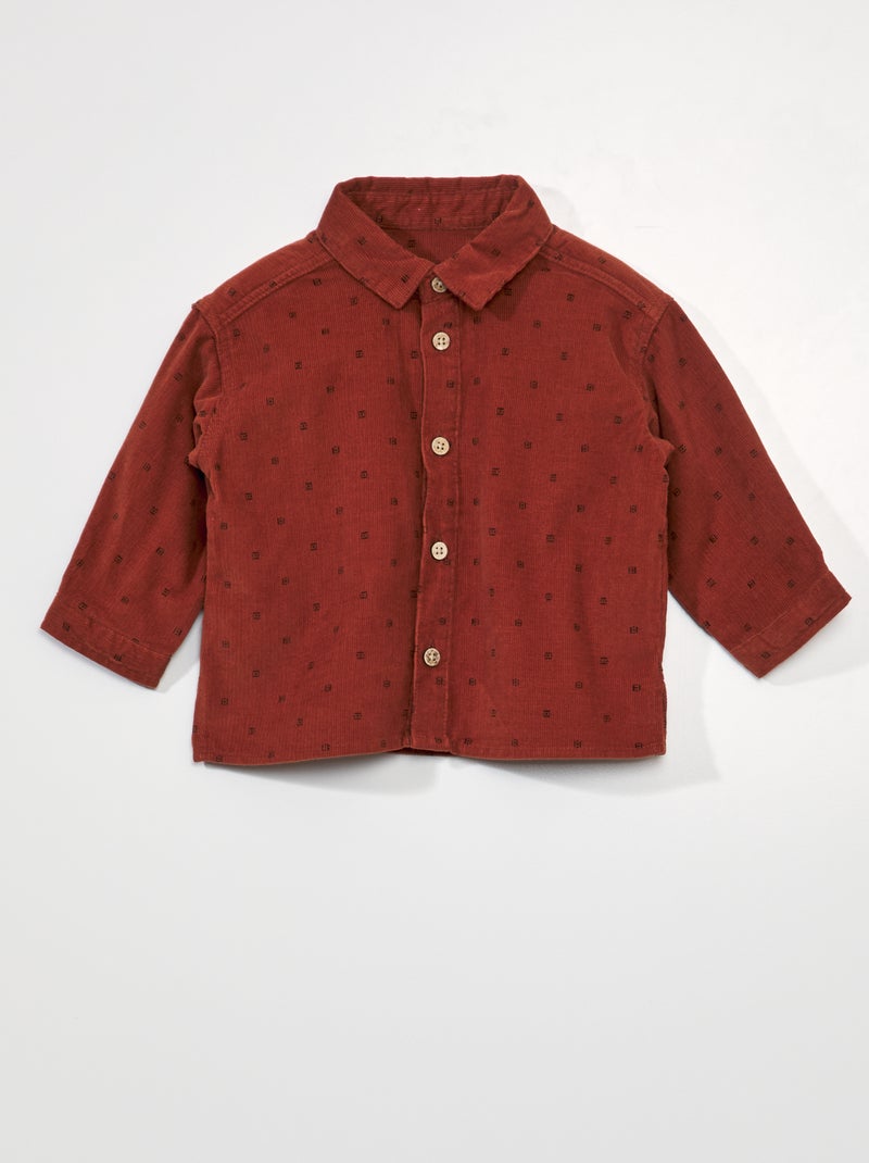 Camicia in velluto ROSSO - Kiabi