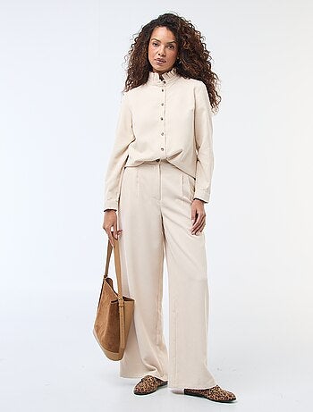 Camicia in velluto tinta unita