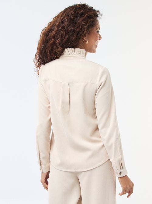 Camicia in velluto tinta unita - Kiabi