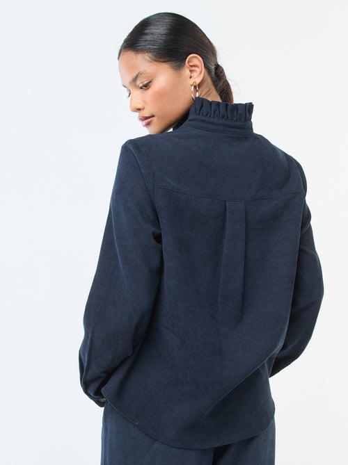 Camicia in velluto tinta unita - Kiabi