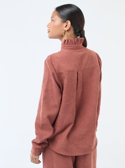 Camicia in velluto tinta unita - Kiabi