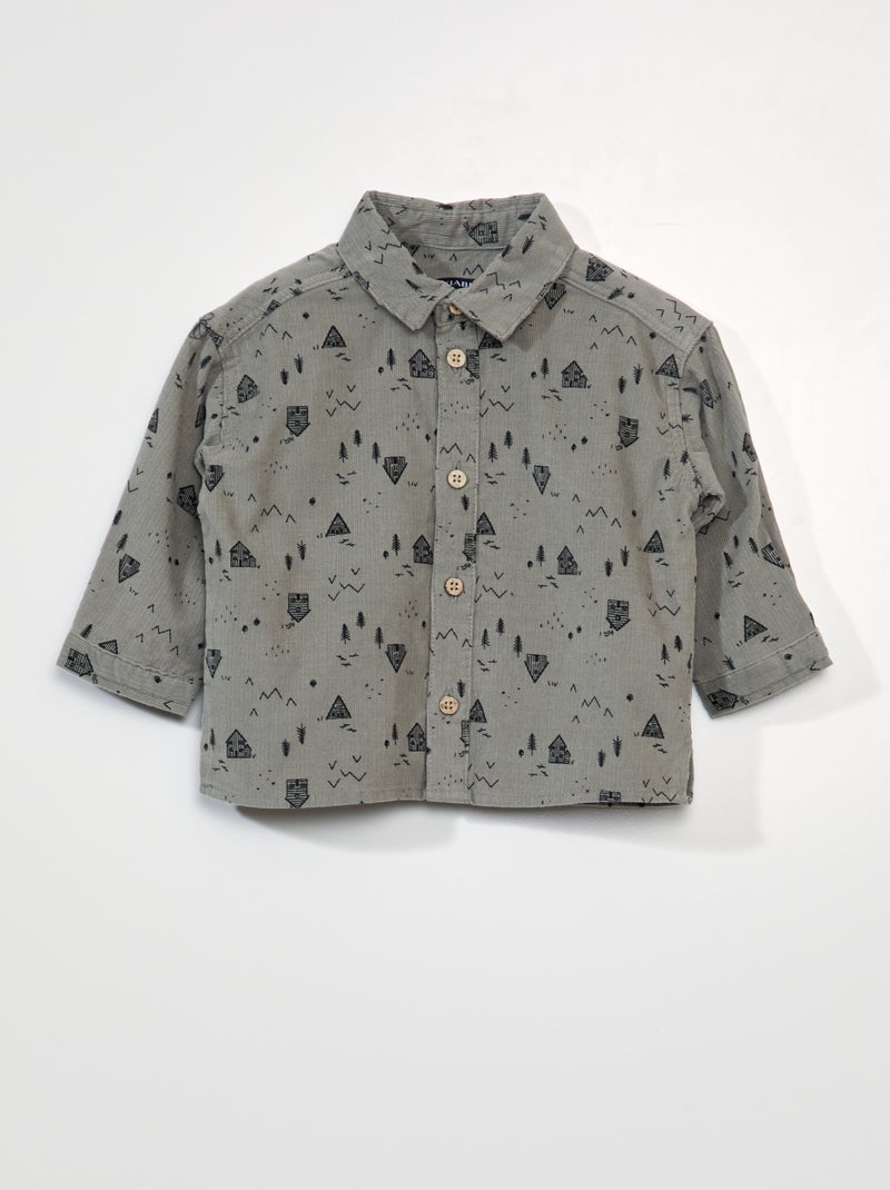 Camicia in velluto VERDE - Kiabi