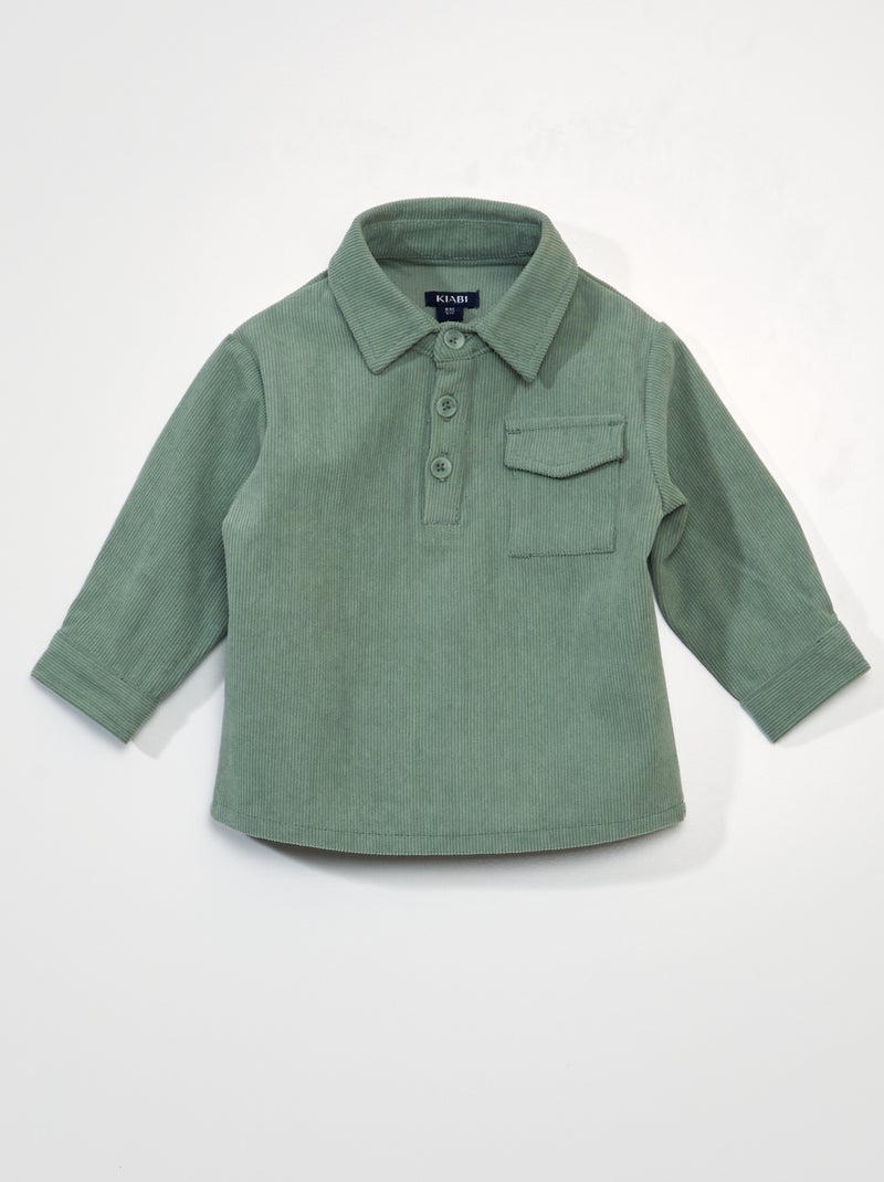 Camicia in velluto VERDE - Kiabi