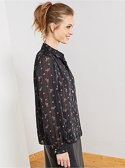 Camicia in voile stampa 'cuori' - Kiabi