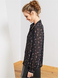 Camicia in voile stampa 'cuori' - Kiabi