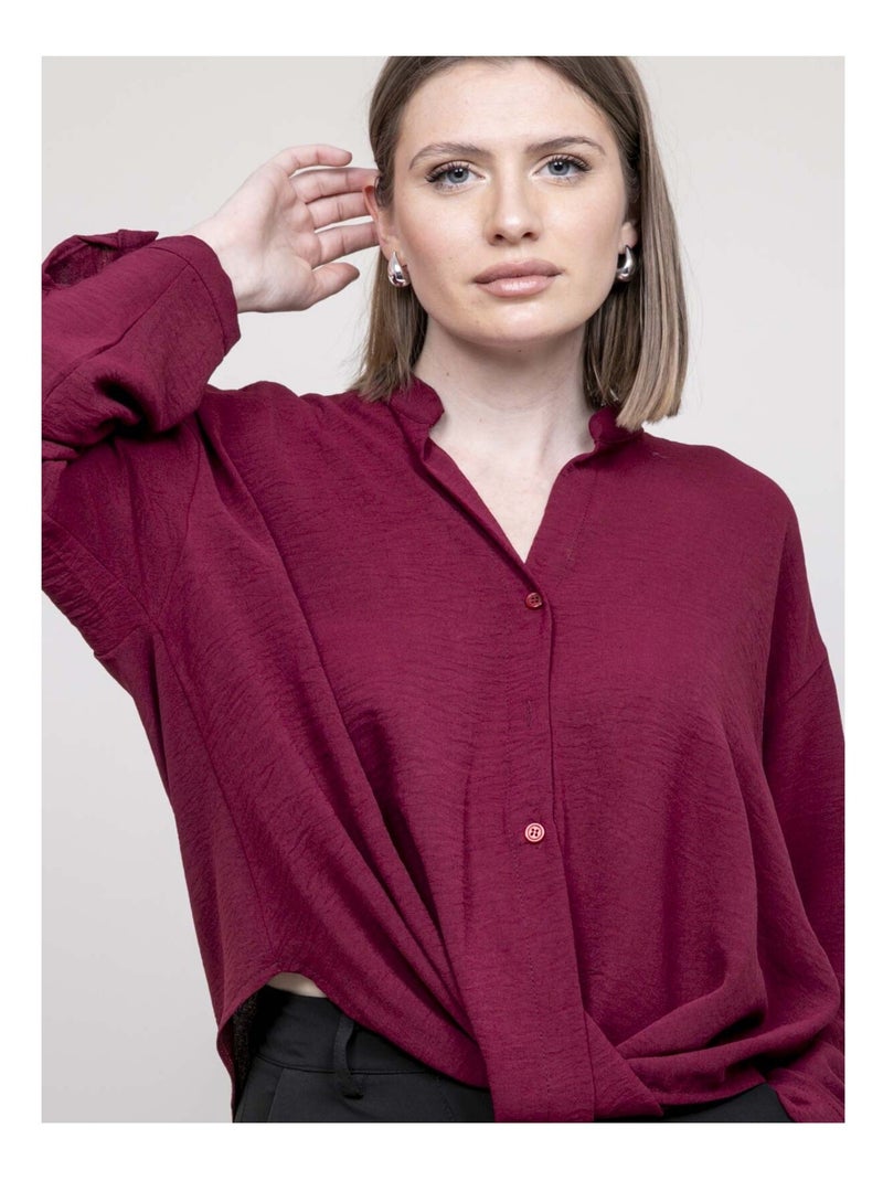 Camicia incrociata davanti in basso ODACRE Bordeaux - Kiabi