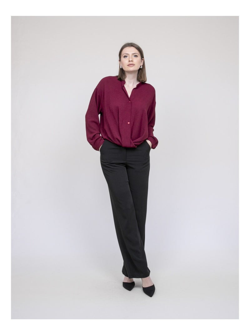 Camicia incrociata davanti in basso ODACRE Bordeaux - Kiabi