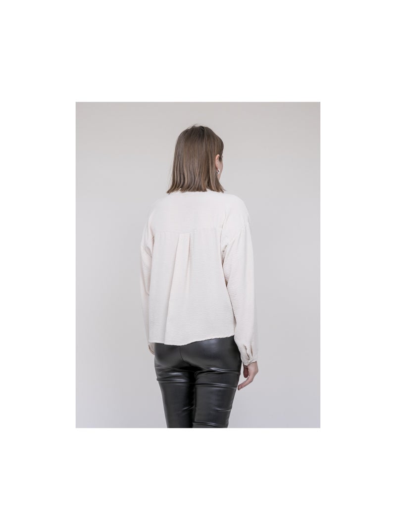 Camicia incrociata davanti in basso ODACRE Ecru - Kiabi