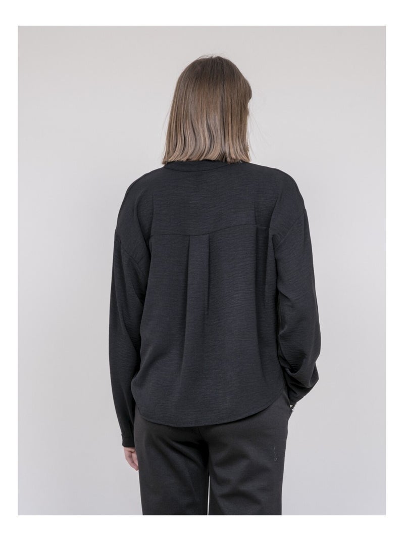 Camicia incrociata davanti in basso ODACRE Nero - Kiabi