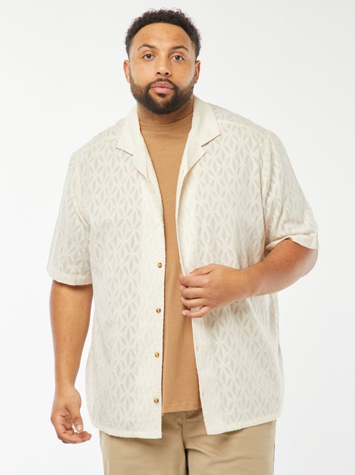 Camicia jacquard a maniche corte - Kiabi
