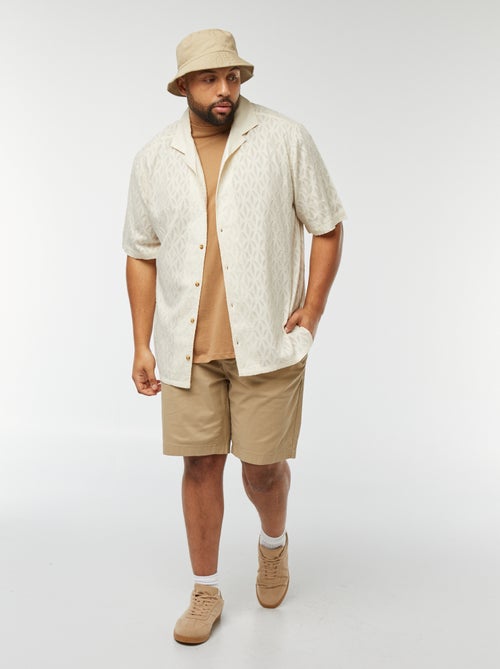 Camicia jacquard a maniche corte - Kiabi