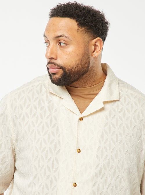 Camicia jacquard a maniche corte - Kiabi