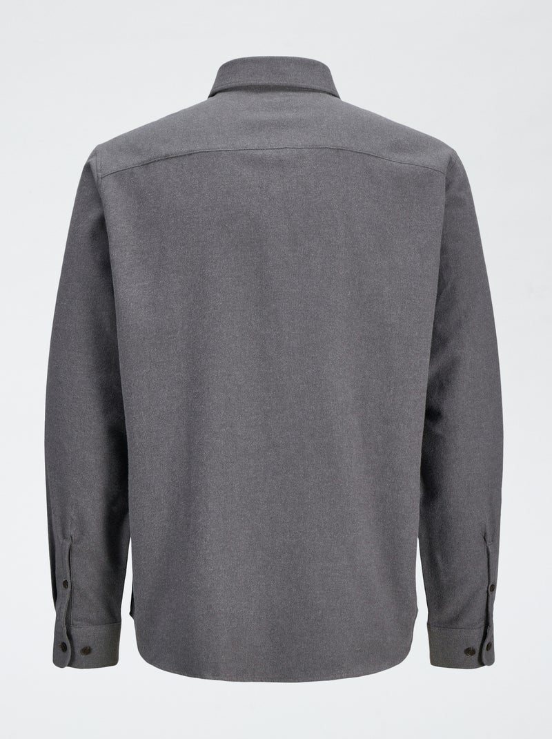 Camicia 'JJrebel' in flanella di cotone Grigio - Kiabi