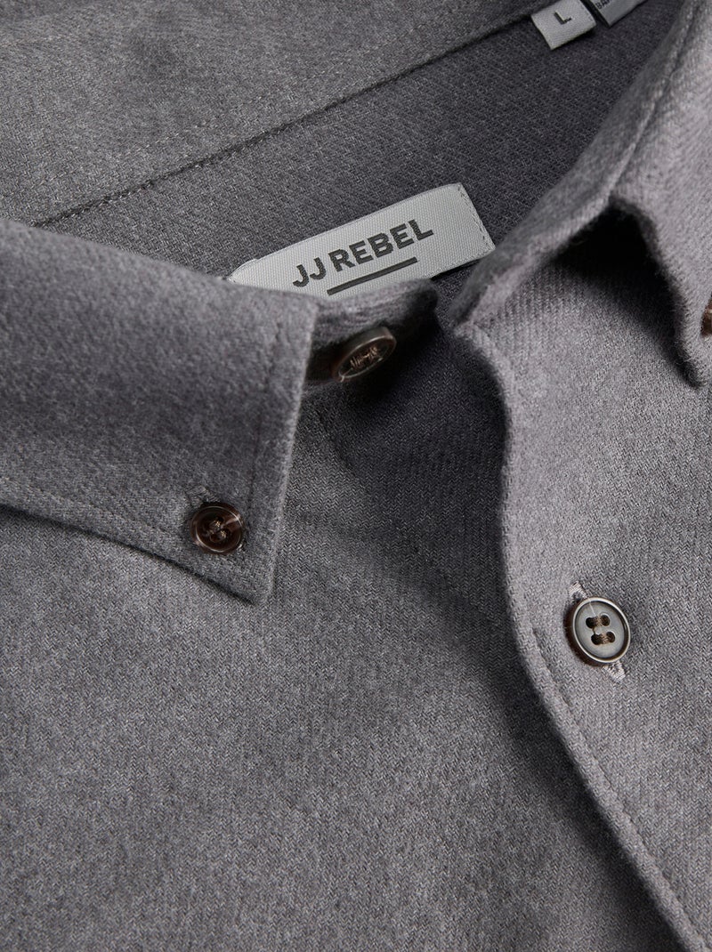Camicia 'JJrebel' in flanella di cotone Grigio - Kiabi