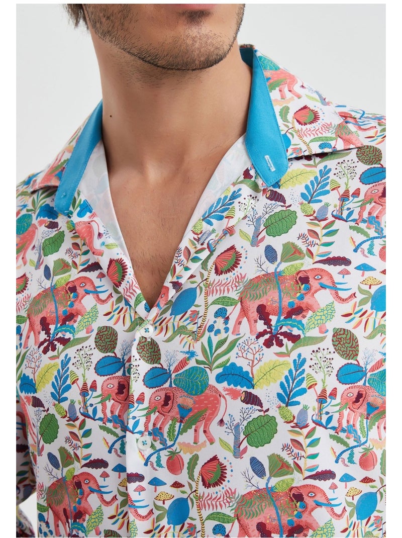 Camicia Kebello Bianco Multicolore - Kiabi