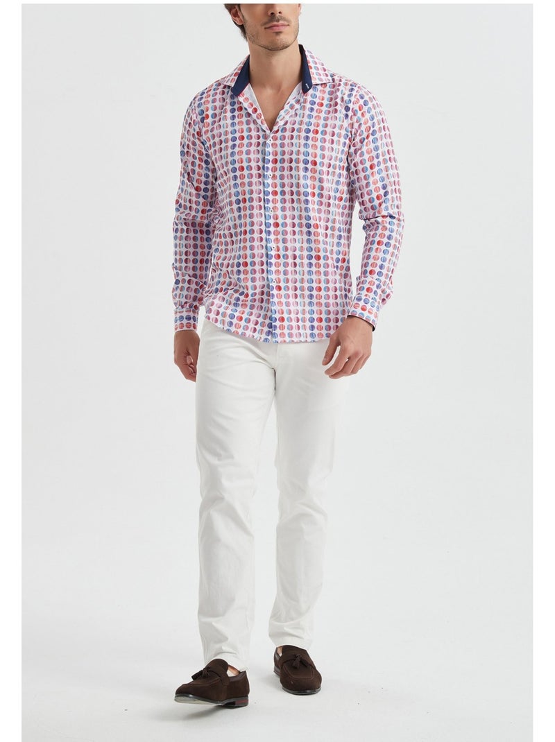 Camicia Kebello Bianco Rosso Blu - Kiabi