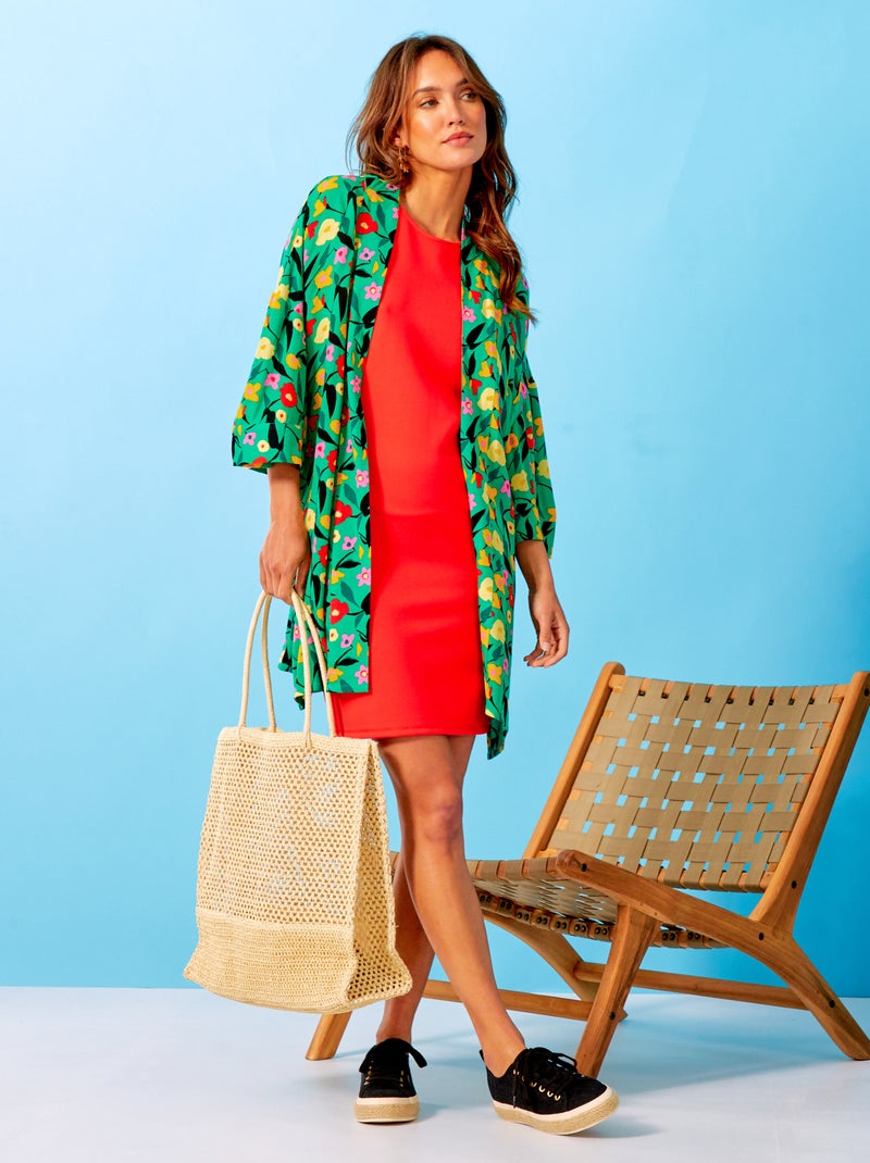 Camicia kimono con stampa VERDE - Kiabi