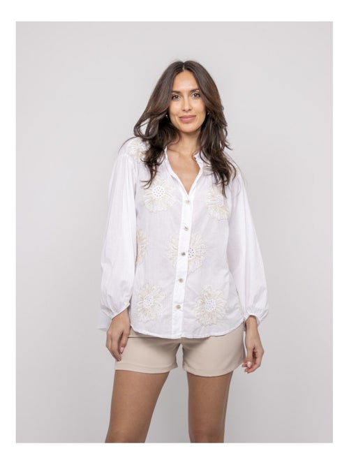 Camicia leggera con ricami OLALIE - Kiabi