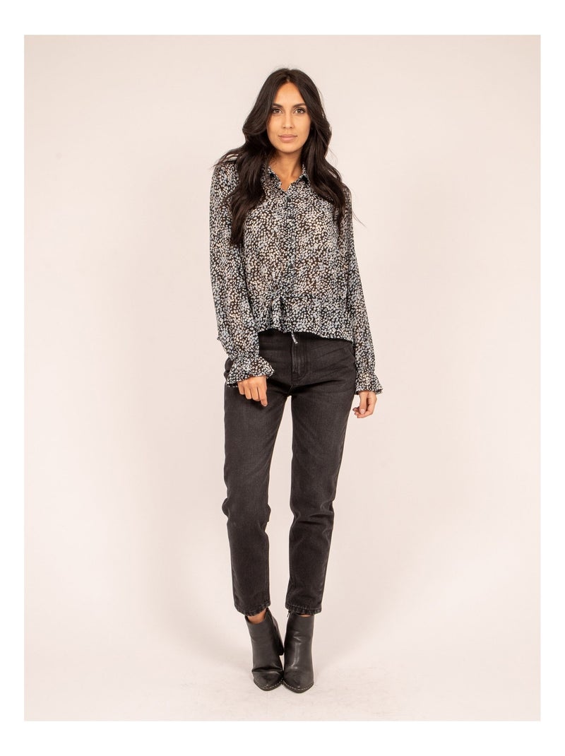 Camicia leggera con stampa FINESS Blu - Kiabi