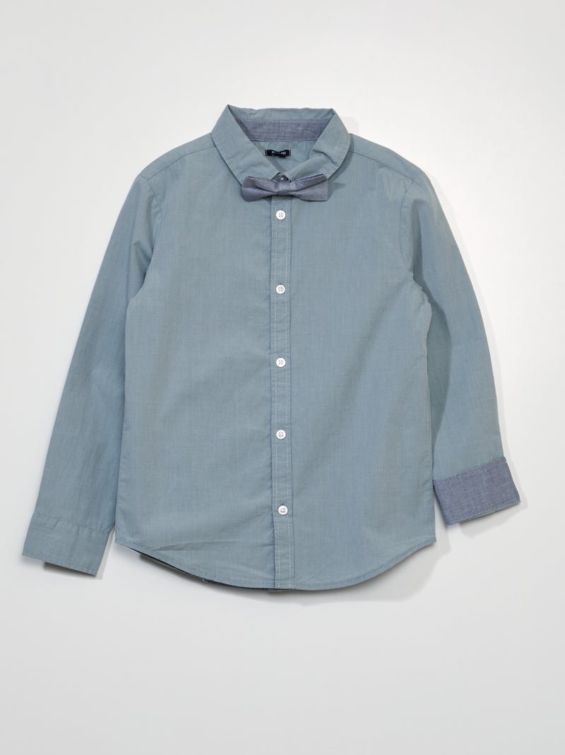 Camicia leggera + papillon BLU - Kiabi