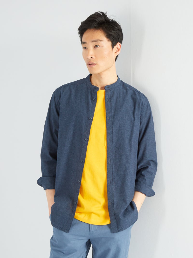 Camicia leggera tinta unita BLU - Kiabi