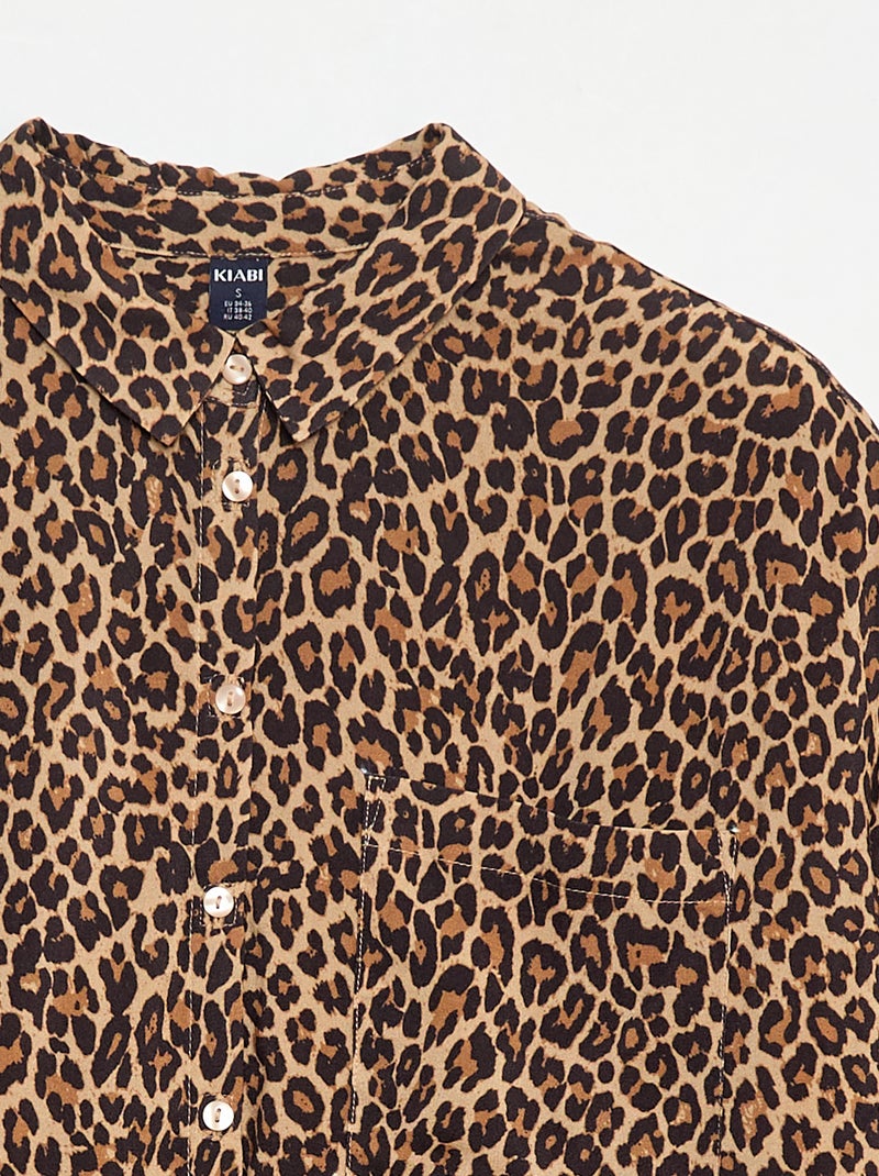 Camicia leopardata - collezione facile da indossare Beige - Kiabi