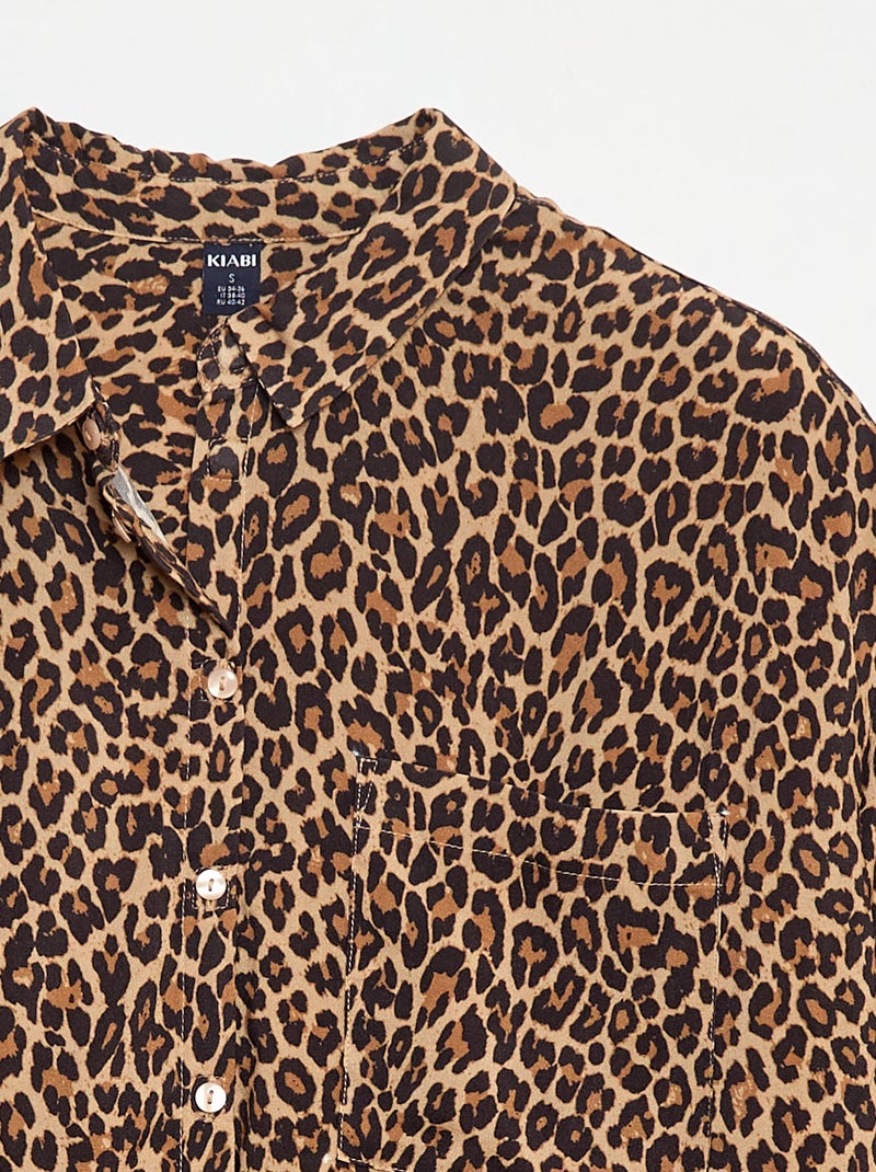 Camicia leopardata - collezione facile da indossare Beige - Kiabi
