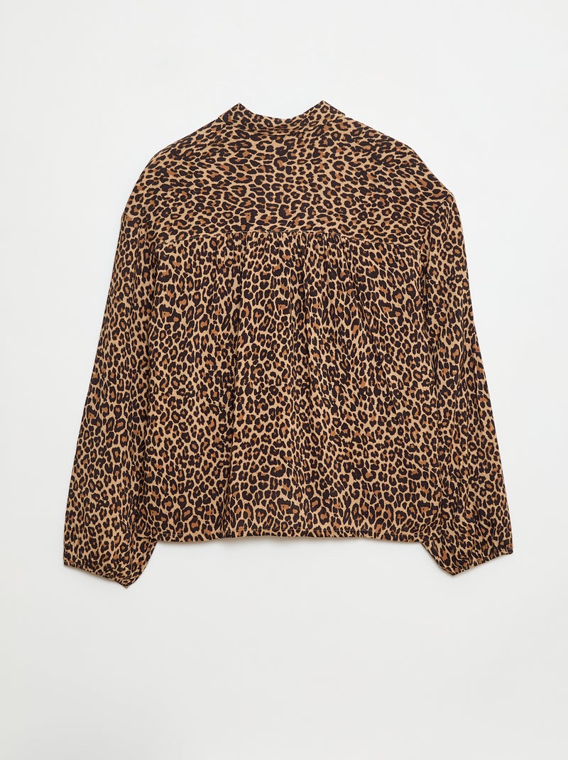 Camicia leopardata - collezione facile da indossare Beige - Kiabi