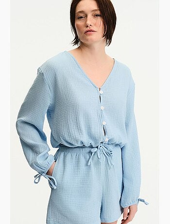 Camicia lessi balloon a maniche lunghe penti