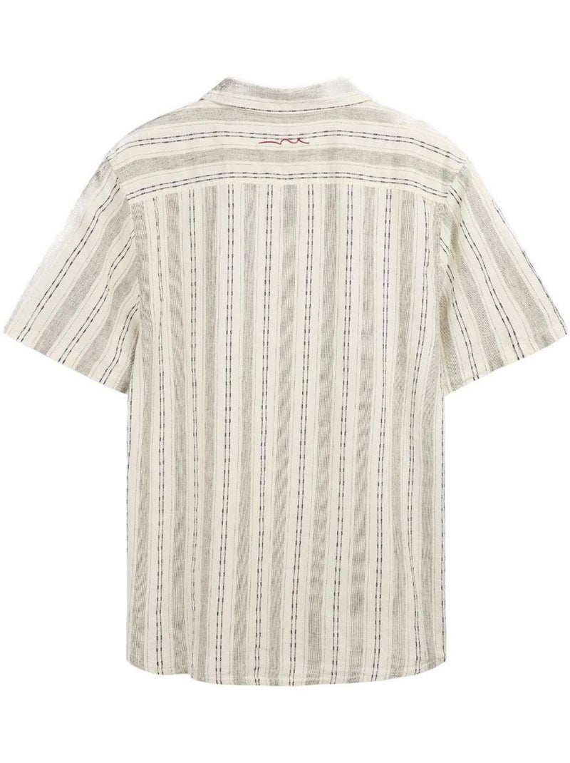 Camicia Lino Uomo Teddy Smith a Righe Beige - Kiabi