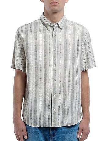 Camicia Lino Uomo Teddy Smith a Righe
