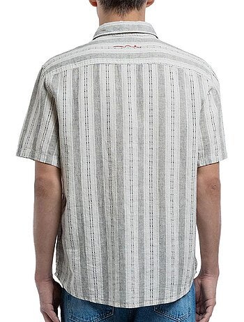 Camicia Lino Uomo Teddy Smith a Righe