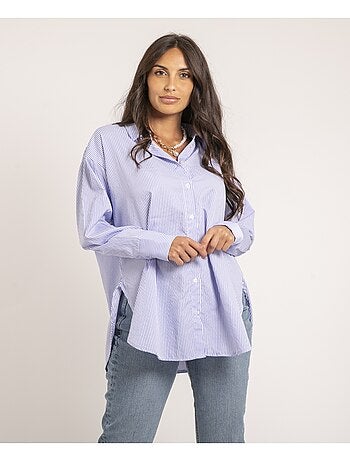 Camicia lunga a righe OLAURE