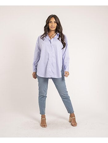 Camicia lunga a righe OLAURE