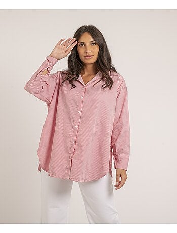 Camicia lunga a righe OLAURE