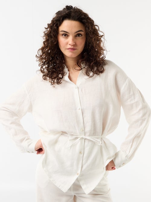 Camicia lunga a tinta unita - Kiabi
