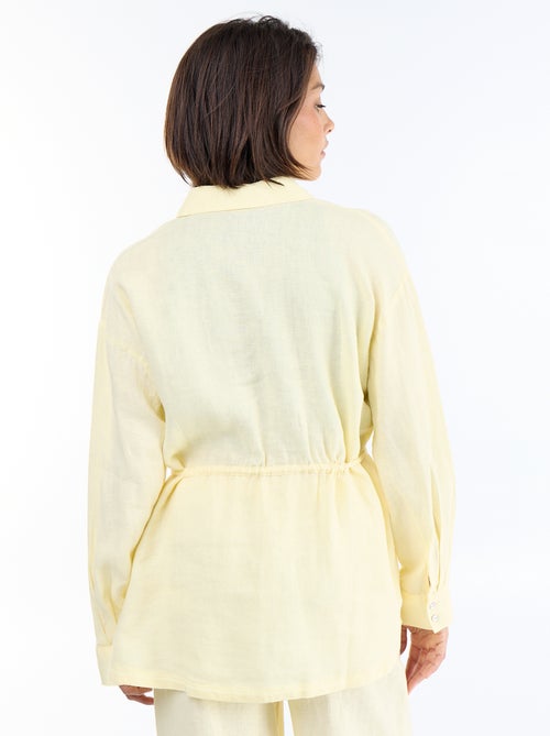 Camicia lunga a tinta unita - Kiabi