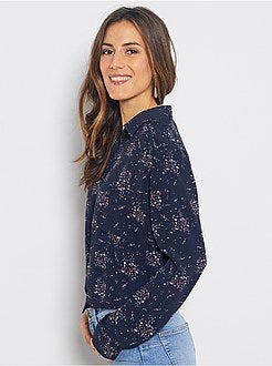 Camicia lunga fluida stampa 'fiori' - Kiabi