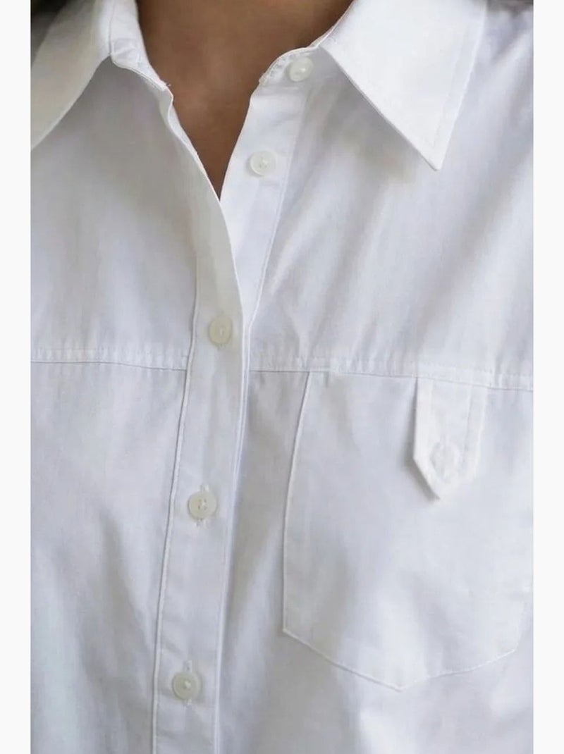 Camicia lunga in cotone testurizzato my fashion Bianco - Kiabi