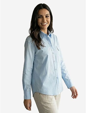 Camicia lunga in cotone testurizzato my fashion